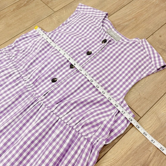 NEW Everlane The Tiered Gingham Midi Dress Size Small - Picture 12 of 15